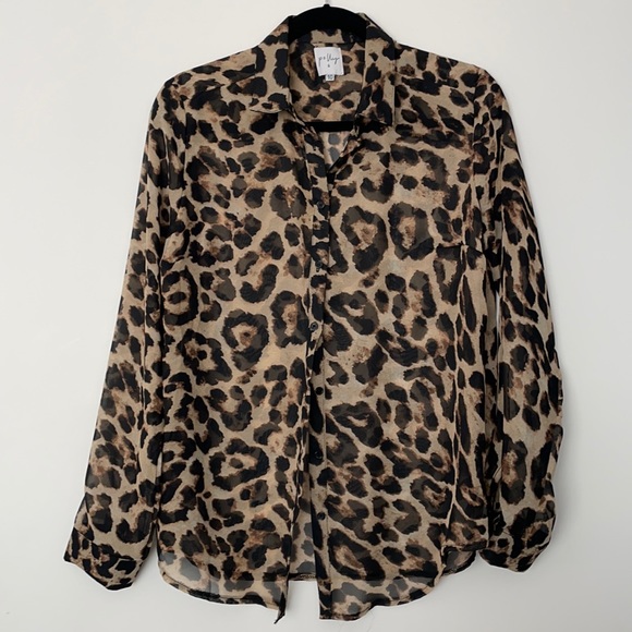 Princess Polly Tops - Princess Polly animal print button down shirt